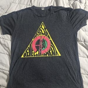 Graphic Arrested Development Tee with Colorful Triangle Design